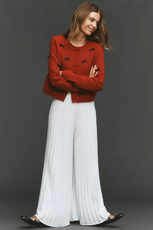 Pleated Wide-Leg Pants | Anthropologie (US)