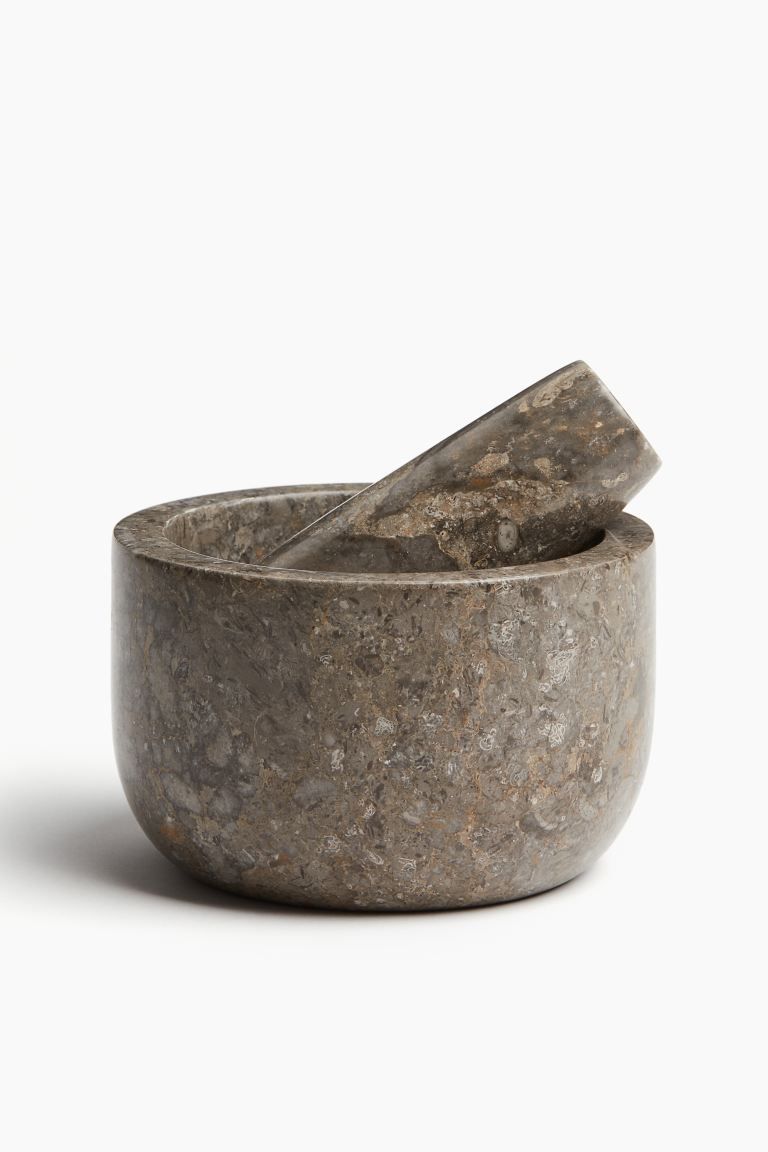Marble Mortar and Pestle - Gray - Home All | H&M US | H&M (US + CA)