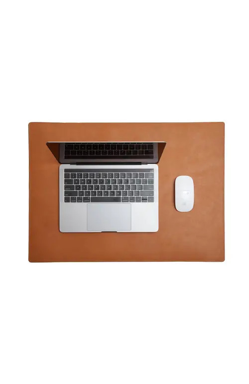 Korchmar Carter leather desk pad in tan
