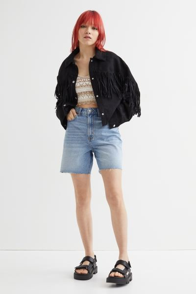 High Waist Bermuda shorts | H&M (UK, MY, IN, SG, PH, TW, HK)