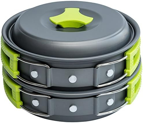 MalloMe Camping Cookware Mess Kit for Backpacking Gear – Camping Cooking Set - Camping Pots and... | Amazon (US)