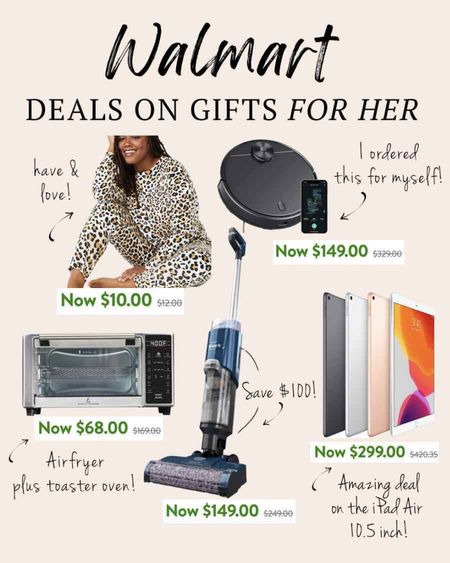 Walmart deals on gifts for her! #ad #walmartholiday

$10 is a great price for these velour pjs, super soft. I got my usual size small. You could also size up if you like things looser.

My husband recommend the Wyze vacuum so I grabbed it when I spotted this incredible deal!

#walmartpartner #walmart 

#LTKGiftGuide #LTKsalealert #LTKHoliday