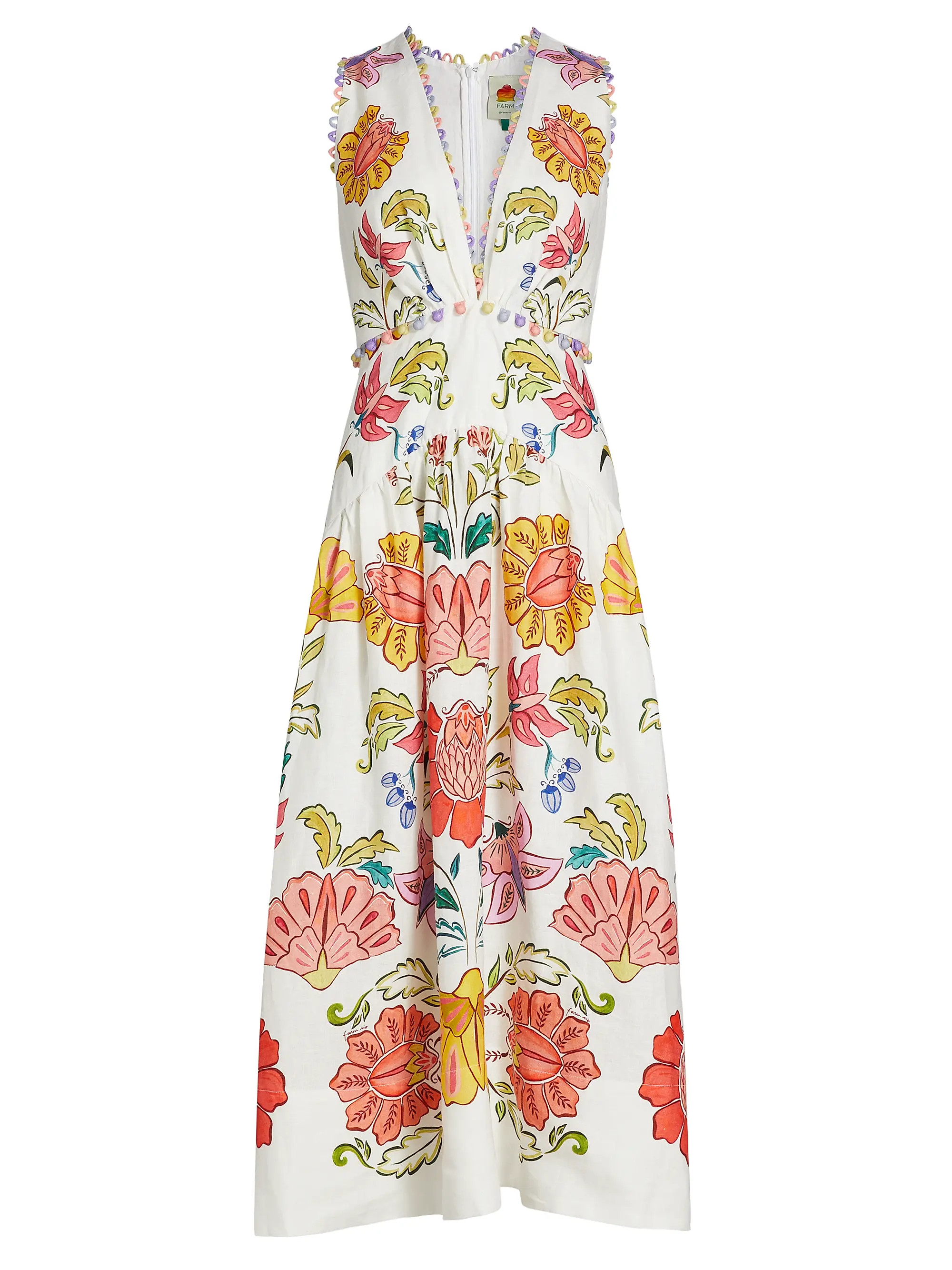 Floral Insects V-Neck Maxi Dress | Saks Fifth Avenue