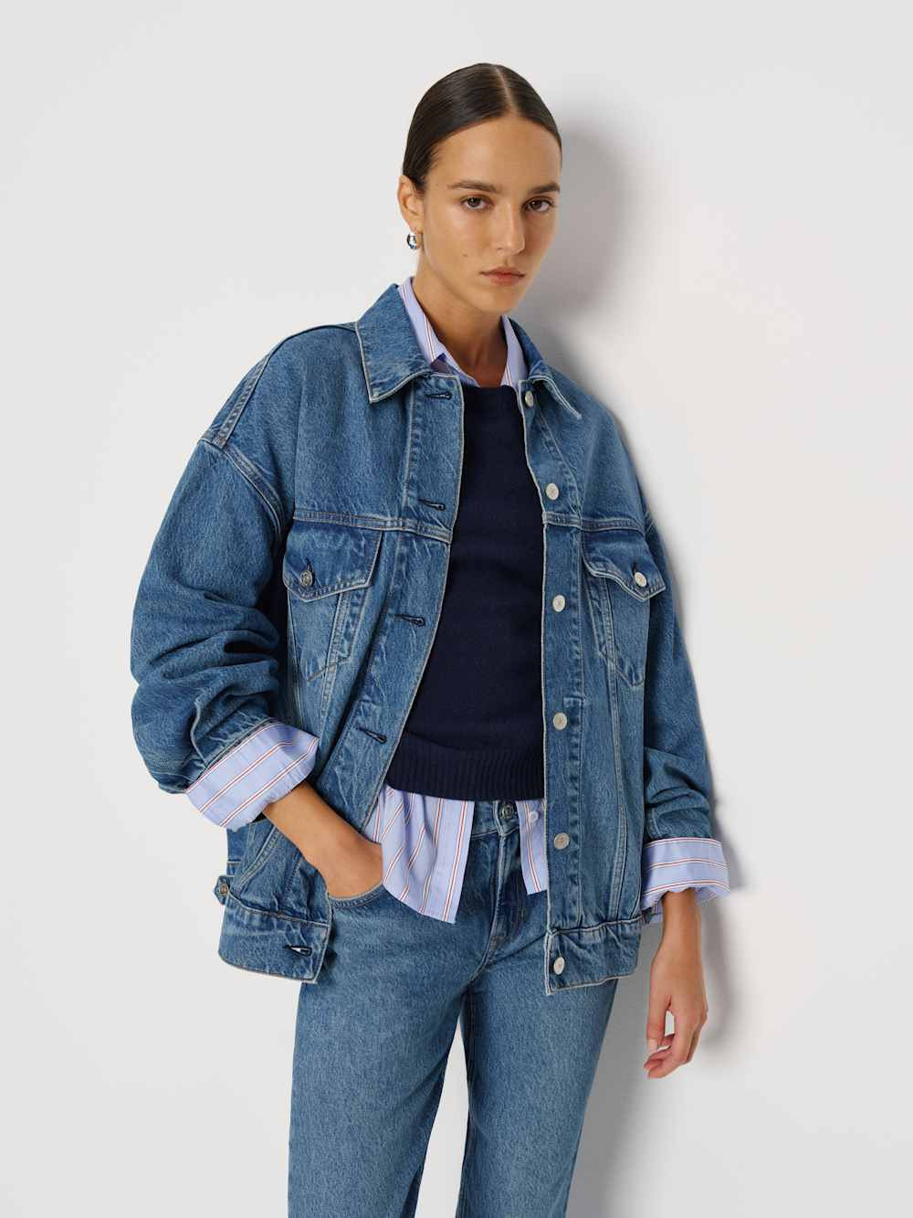 Brooks Oversized Denim Jacket | Reformation (Global)