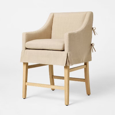 Camas Slipcover Counter Height Barstool Khaki - Threshold™ designed with Studio McGee | Target