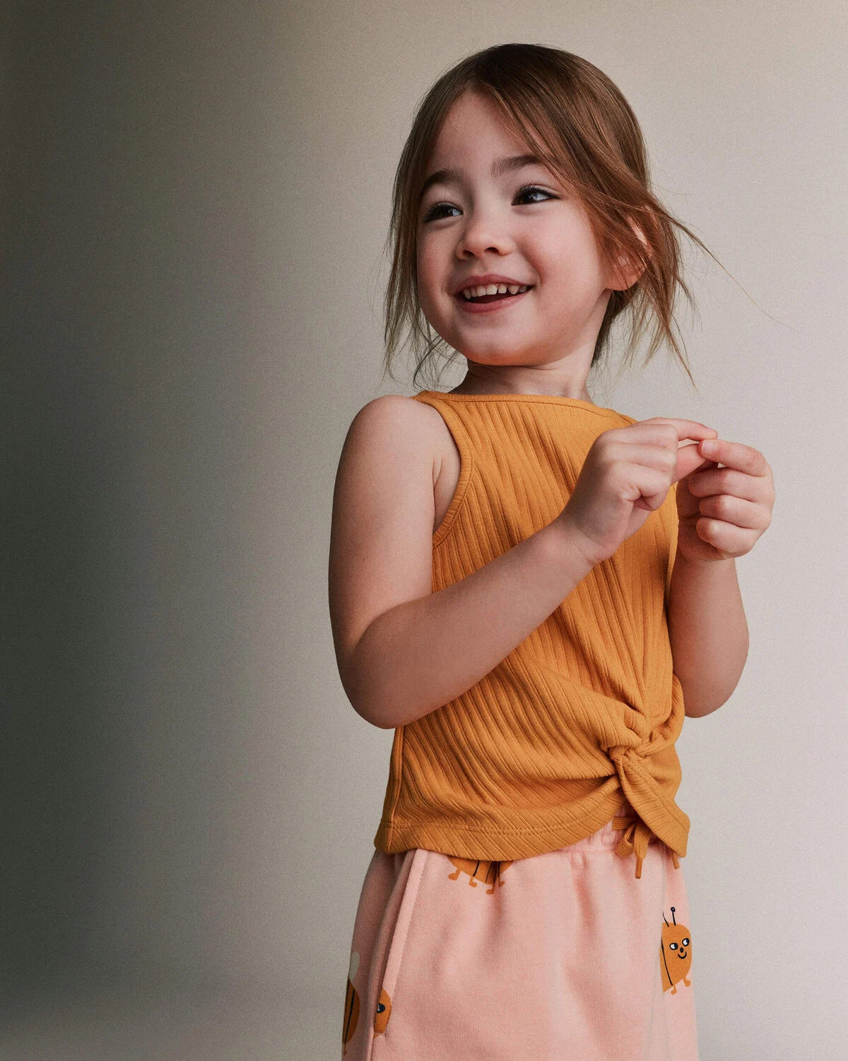 Toddler Girl Tie-Front Ribbed Tank - Golden Yellow - Otter Avenue | Carter's | Carter's Inc