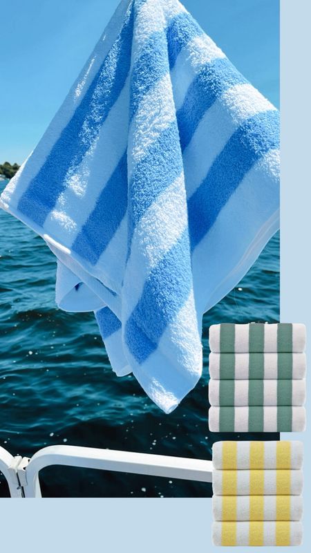 Beach pool towels 💦 love that they come in a 4 pack. I keep these at the lake house, they’re PERFECT for the pool, beach or boat. They are incredibly soft & great quality

#LTKFindsUnder50 #LTKSwim #LTKHome