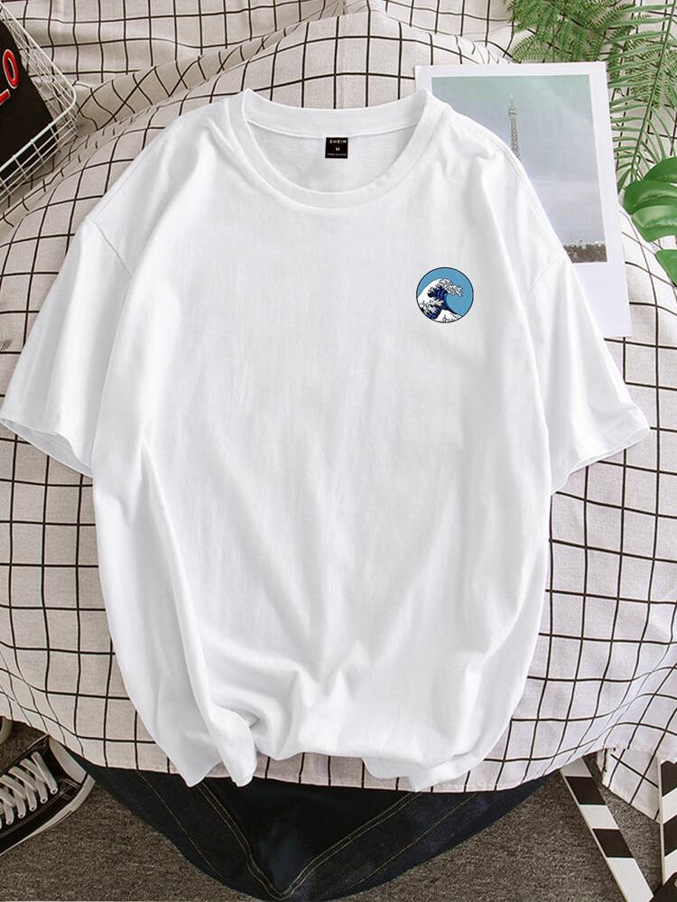 SHEIN Men Wave Print Tee | SHEIN