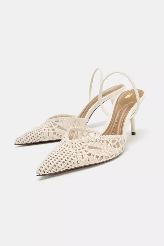 PERFORATED SLINGBACK HEELS | Zara US