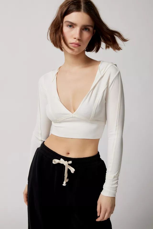 Out From Under Sweet Dreams Hooded Cropped Top | Urban Outfitters (US and RoW)