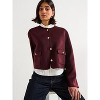 Tommy Hilfiger Wool Tailored Jacket - Red | Very (UK)