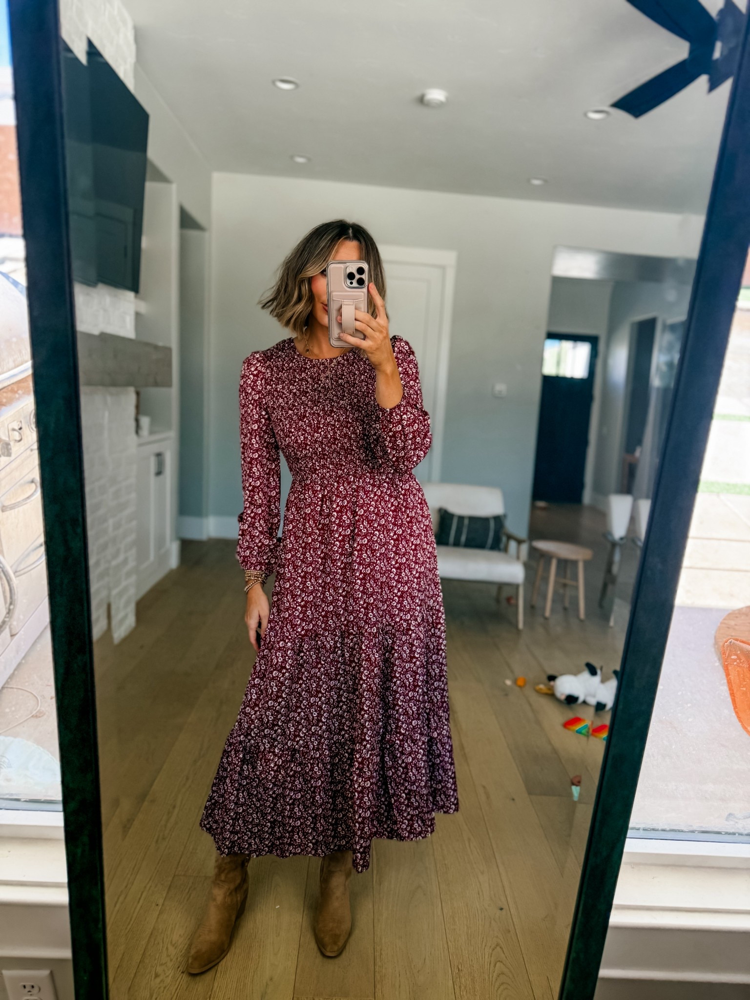 Walmart dress for fall
Fall family photos dress 
Wearing a medium

#LTKOver40 #LTKFindsUnder50 #LTKStyleTip