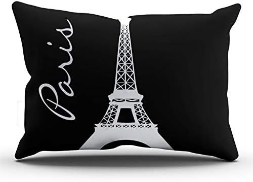 WEINIYA Bedroom Custom Decor Black and White Eiffel Tower Paris Throw Pillow Cover Cushion Case F... | Amazon (US)