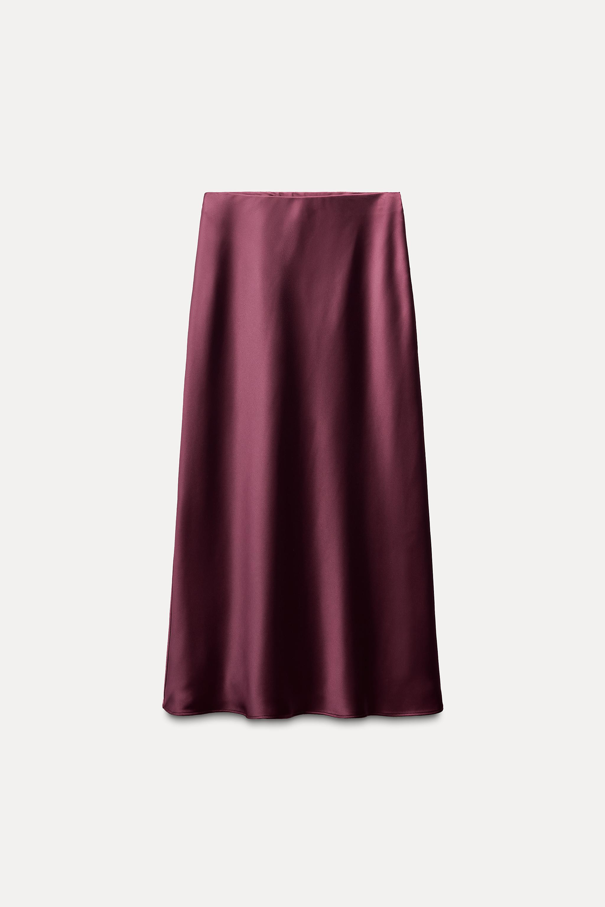 SATIN MIDI SKIRT | Zara US