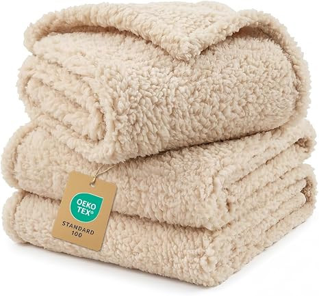 1 Pack 3 Calming Blankets Fluffy Premium Fleece Pet Blanket Soft Sherpa Throw for Dog Puppy Cat B... | Amazon (US)