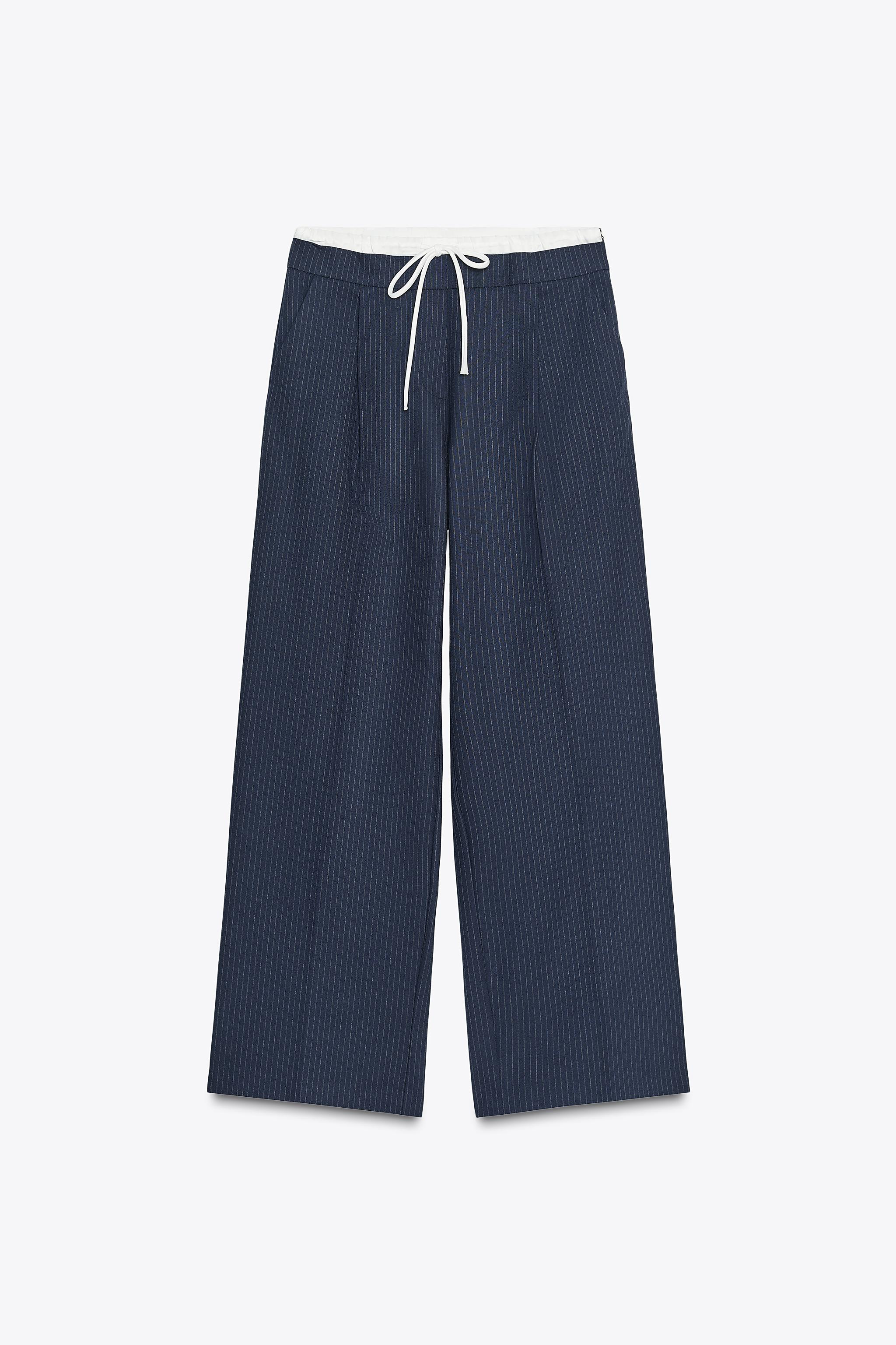DOUBLE WAISTBAND WIDE-LEG PANTS | Zara US