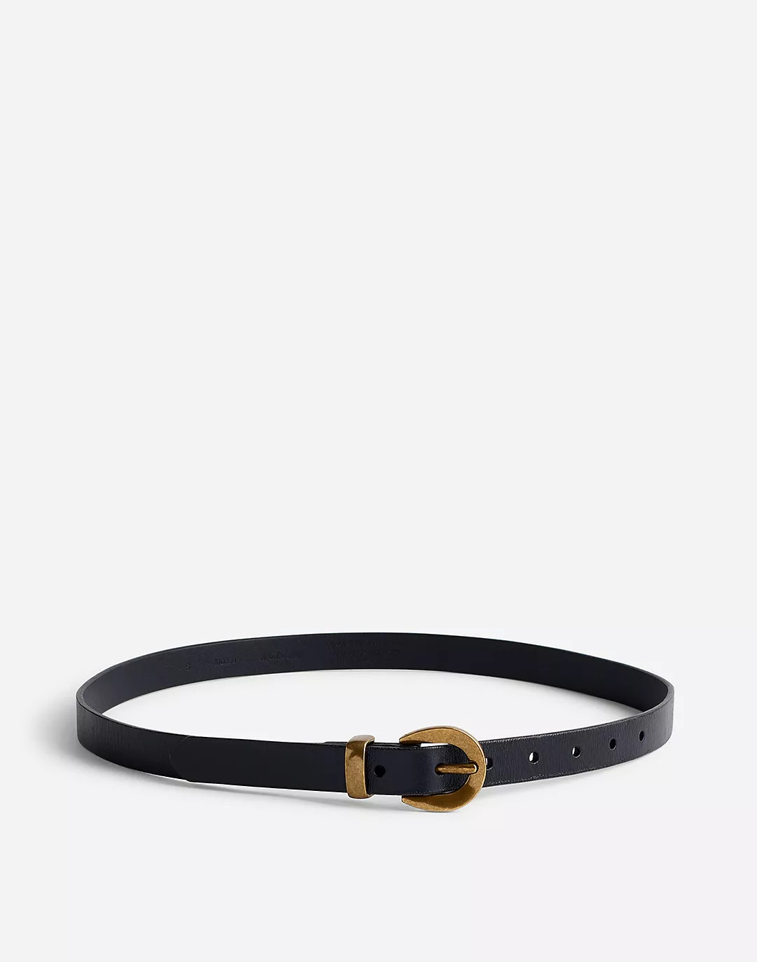 Chunky Buckle Skinny Leather Belt | Madewell