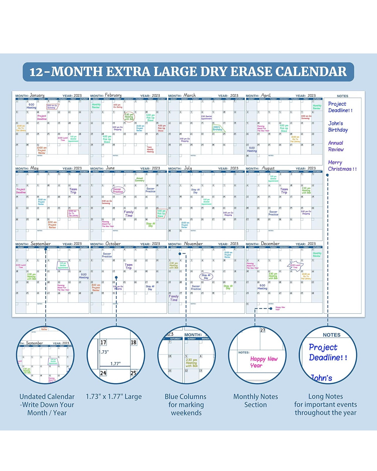 This is your sign to get a big calendar. The second pic is mine, blurred out. Yall have to follow to see what I have planned this year. Use transparent stickies to plan. I'll share more soon. 😃