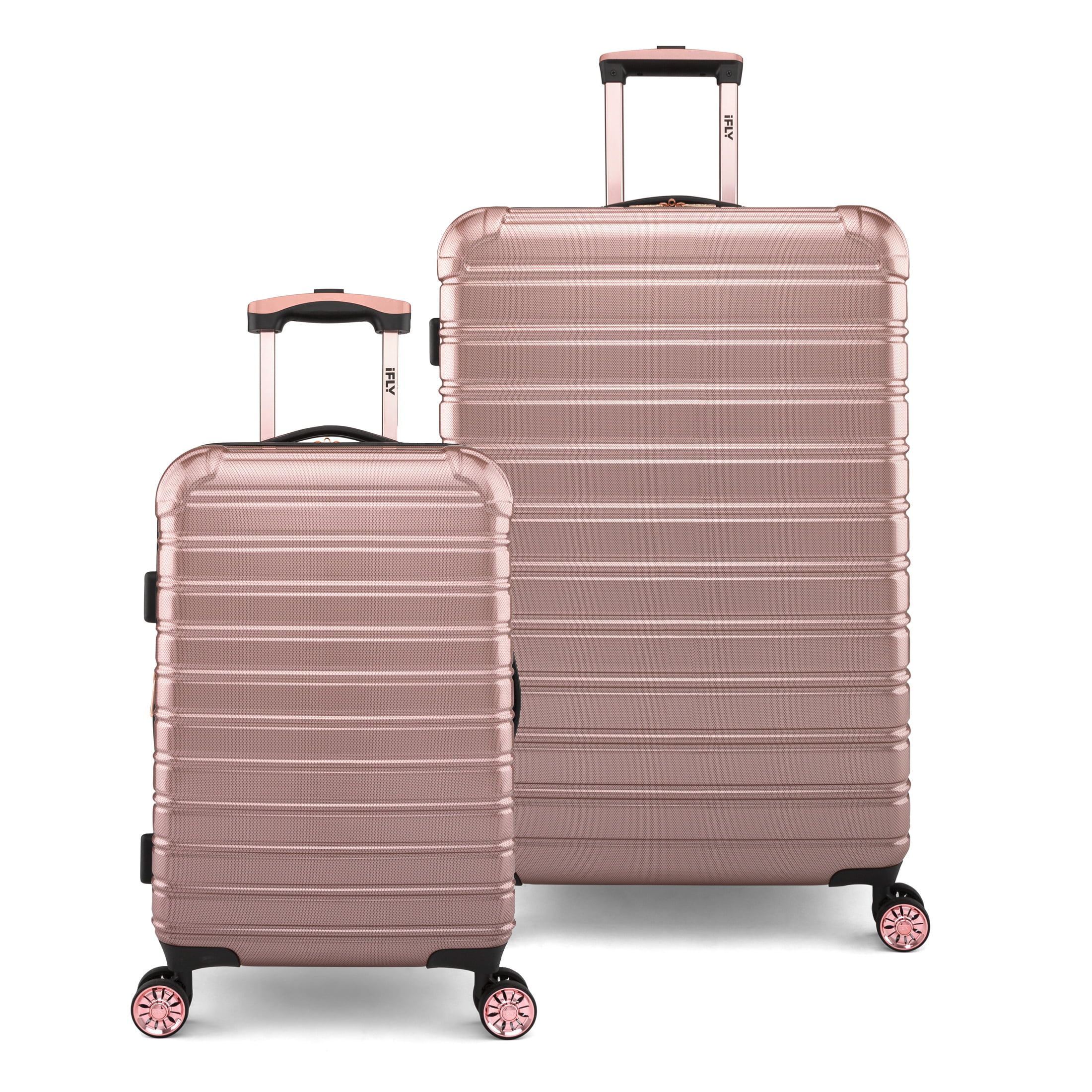 iFLY Hardside Luggage Fibertech 2 Piece Set, 20-inch Carry-on and 28-inch Checked Luggage, Rose G... | Walmart (US)