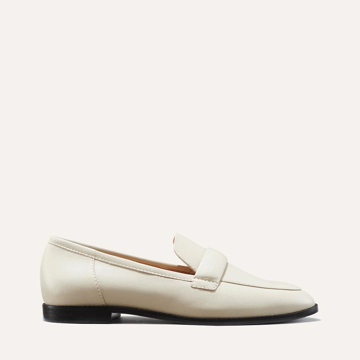 The Andie Loafer - Ecru Nappa | Margaux