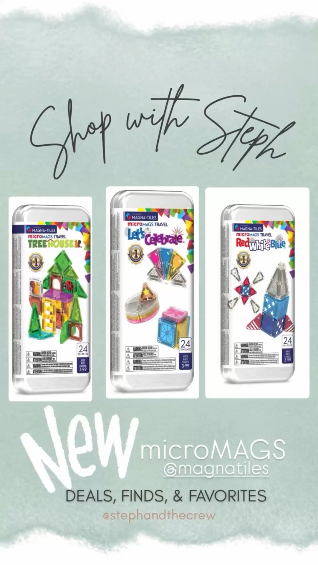 If there’s one thing I always keep in my car to take on the go for my kiddos is microMAGS! MAGNA-TILES are a favorite at home, so we love having them on the go as well! How cute are these NEW sets? Perfect for summer travel, road trips, airplane rides, restaurants, Dr appointments, or just for playing at home! Which set would you choose?

#LTKKids #LTKmomlife #LTKTravel