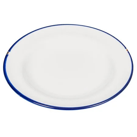 8.25 in. Tin White-Blue Porcelain Plate | Walmart (US)