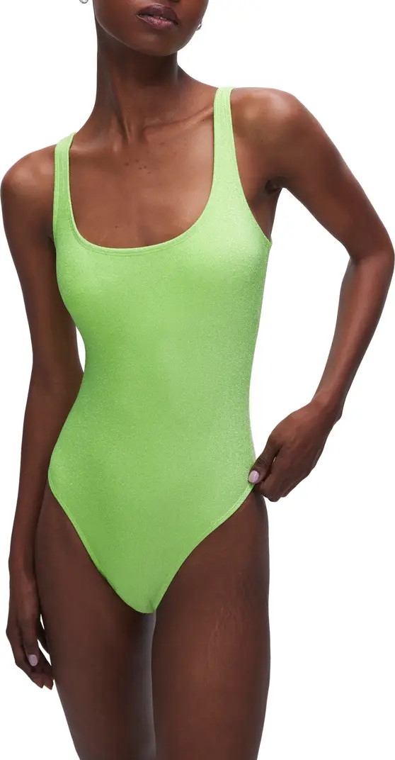 Good American Sparkle Metallic One-Piece Swimsuit | Nordstromrack | Nordstrom Rack