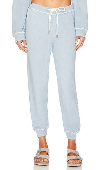 the Cropped Sweatpant in Whisper Blue | Revolve Clothing (Global)