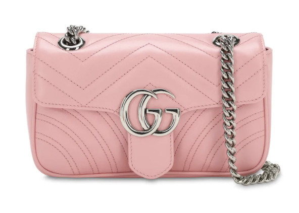 Women's Gucci GG Marmont Matelasse Shoulder Bag Mini in Pastel Pink | StockX