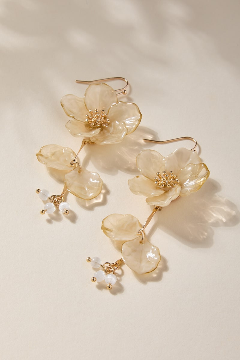 Lisa Flower Chandelier Drop Earrings | Francesca's