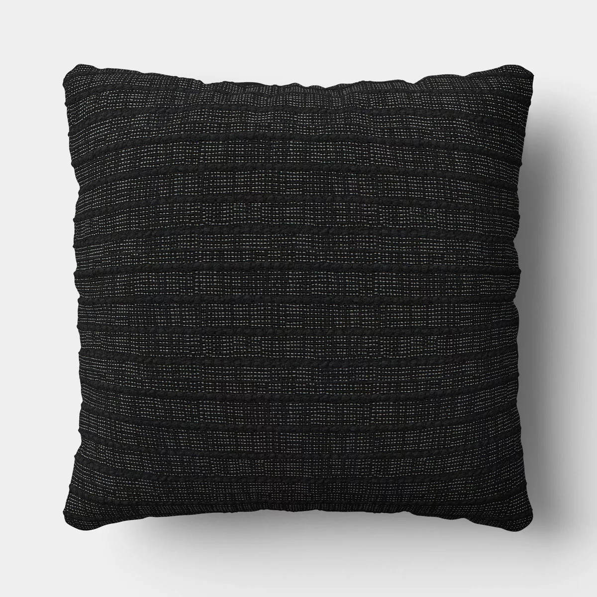 18"x18" Solid Textural Woven Pillow Black - Threshold™ | Target