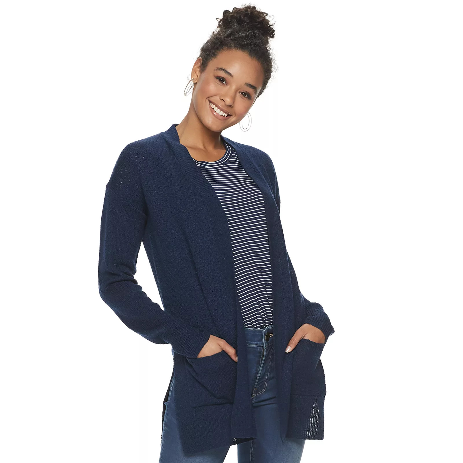 Juniors' SO Boyfriend Cardigan, Girl's, Size: XS, Blue | Kohl's
