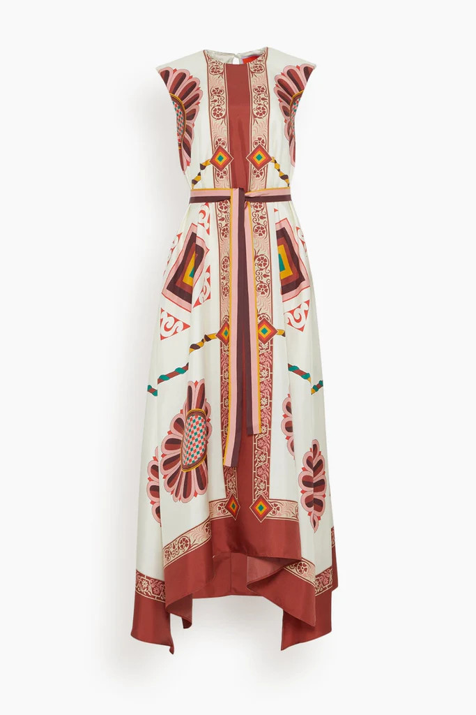 San Carlos Dress in Macro Tiles Placed | Hampden Clothing