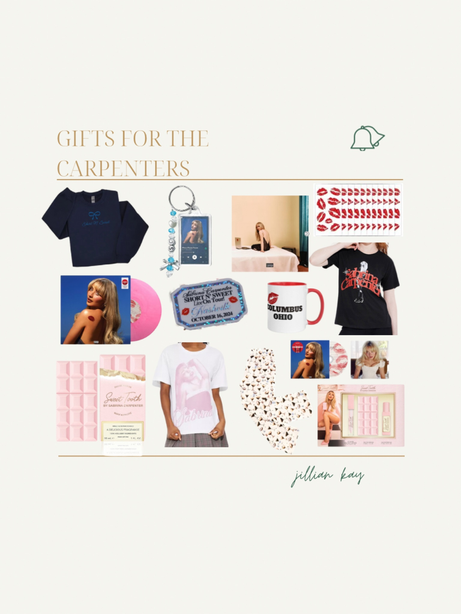 Gifts for the Carpenters ♥️🎄✨

Ig: @jkyinthesky & @jillianybarra

#giftguide #giftguides #christmasshopping #christmasgifts #sabrinacarpenter #shortnsweet #wishlist 


#LTKGiftGuide #LTKHoliday #LTKSeasonal