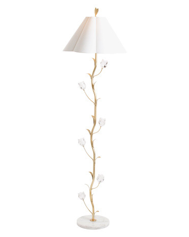 64in 3d Flower Accented Marble Floor Lamp | Furniture & Lighting | Marshalls | Marshalls