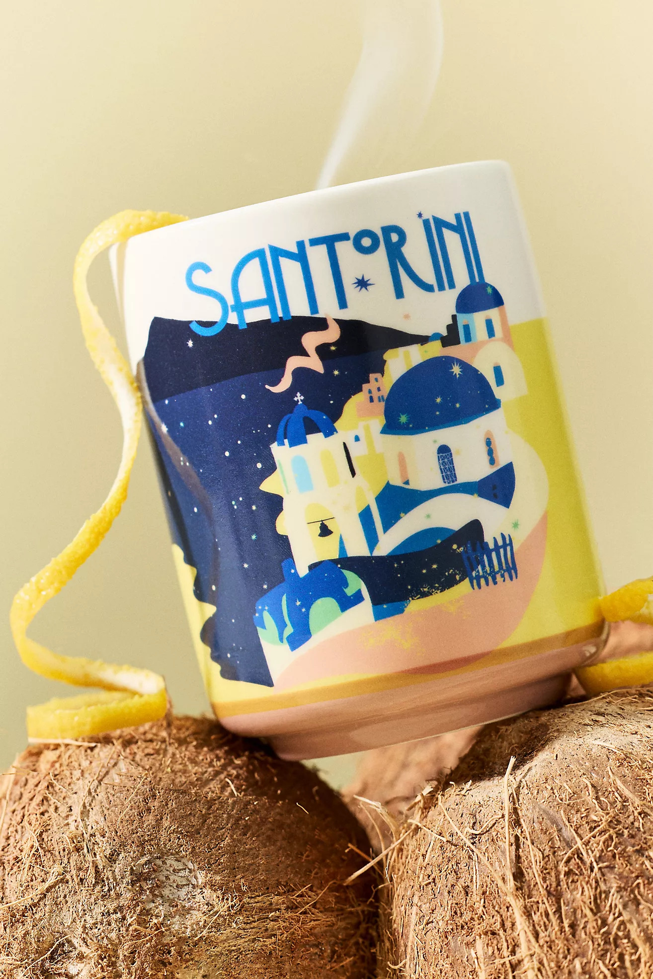 Daniella Manini x Anthropologie Santorini Fresh Salted Coconut & Blossom Ceramic Boxed Candle | Anthropologie (US)