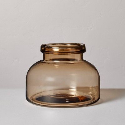 Brown Glass Decorative Wide Jug Vase - Hearth & Hand™ with Magnolia | Target