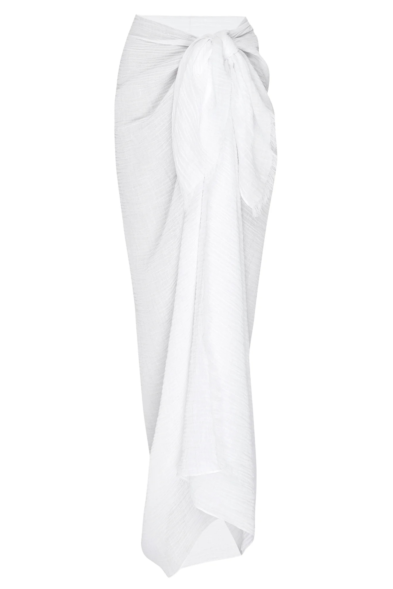 St. Tropez Sarong - White Crinkle Linen | Monday Swimwear