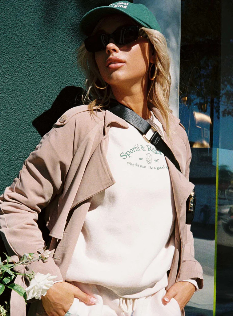 MVP Oversized Crewneck Sweatshirt Cream | Princess Polly US