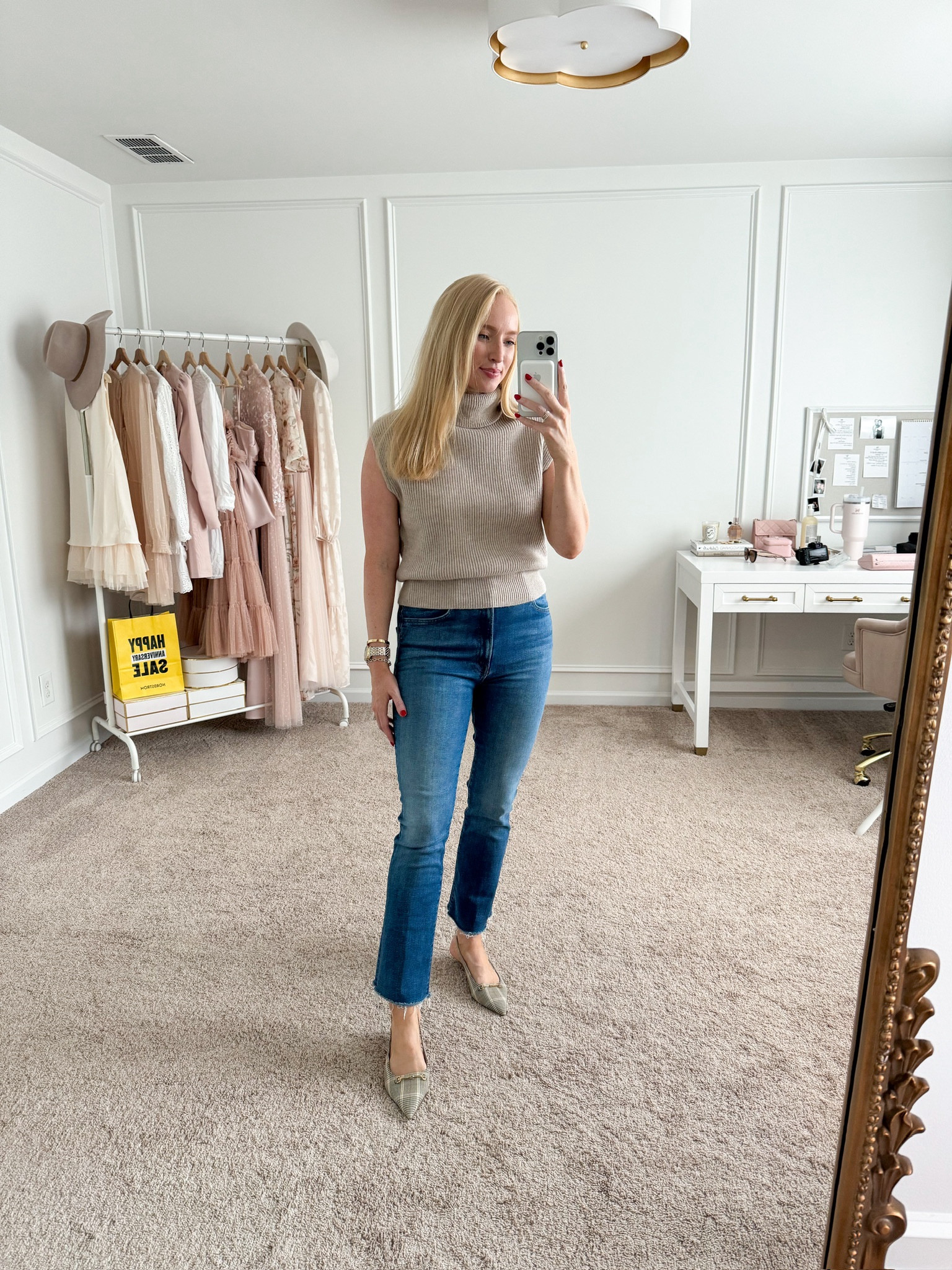 Nordstrom anniversary sale casual fall look! Fall outfits // sleeveless sweaters // mother jeans // Sam Edelman sling back heels // NSale 

#LTKxNSale #LTKWorkwear #LTKSaleAlert
