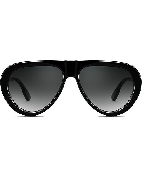 FEISEDY Retro Oversized Aviator Sunglasses Womens Men Trendy Vintage 70s Style Big Square Shield ... | Amazon (US)