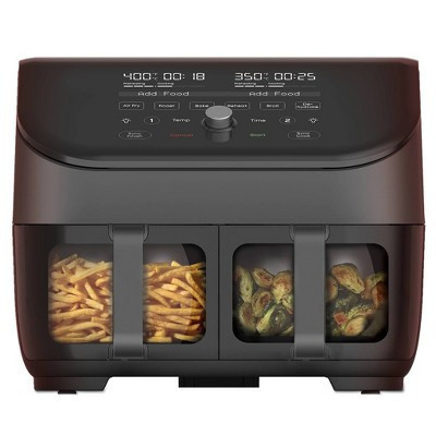 Instant Pot 8qt Vortex Plus Dual Basket Air Fryer with ClearCook Windows: 1700W, 8-Quart Capacity, Black, Airfryer Sale | Target