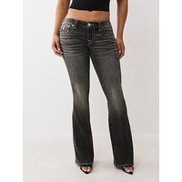 True Religion Joey Low Rise Flared Jeans - Grey | Very (UK)