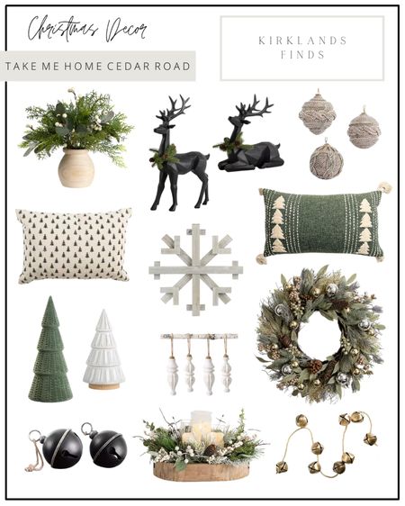 Christmas, holiday, winter, Christmas decor, holiday decor, winter decor, Christmas throw pillows , reindeer, Christmas tree, garland, bells, brass bell, bell garland, ornaments, neutral ornaments, wreath, Christmas wreath, Christmas greenery, bell decor, holiday inspo, Christmas inspo, Christmas home, holiday home, Kirkland a

#LTKhome #LTKunder50 #LTKSeasonal