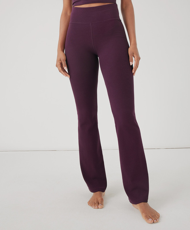 stretch rib bootcut legging | Pact Apparel