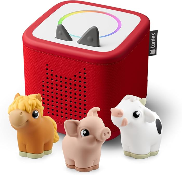 Toniebox 2 My First Farm Bundle for Kids 1+ with Soft and Squeezable Cow, Horse, and Pig - Sunset... | Amazon (US)