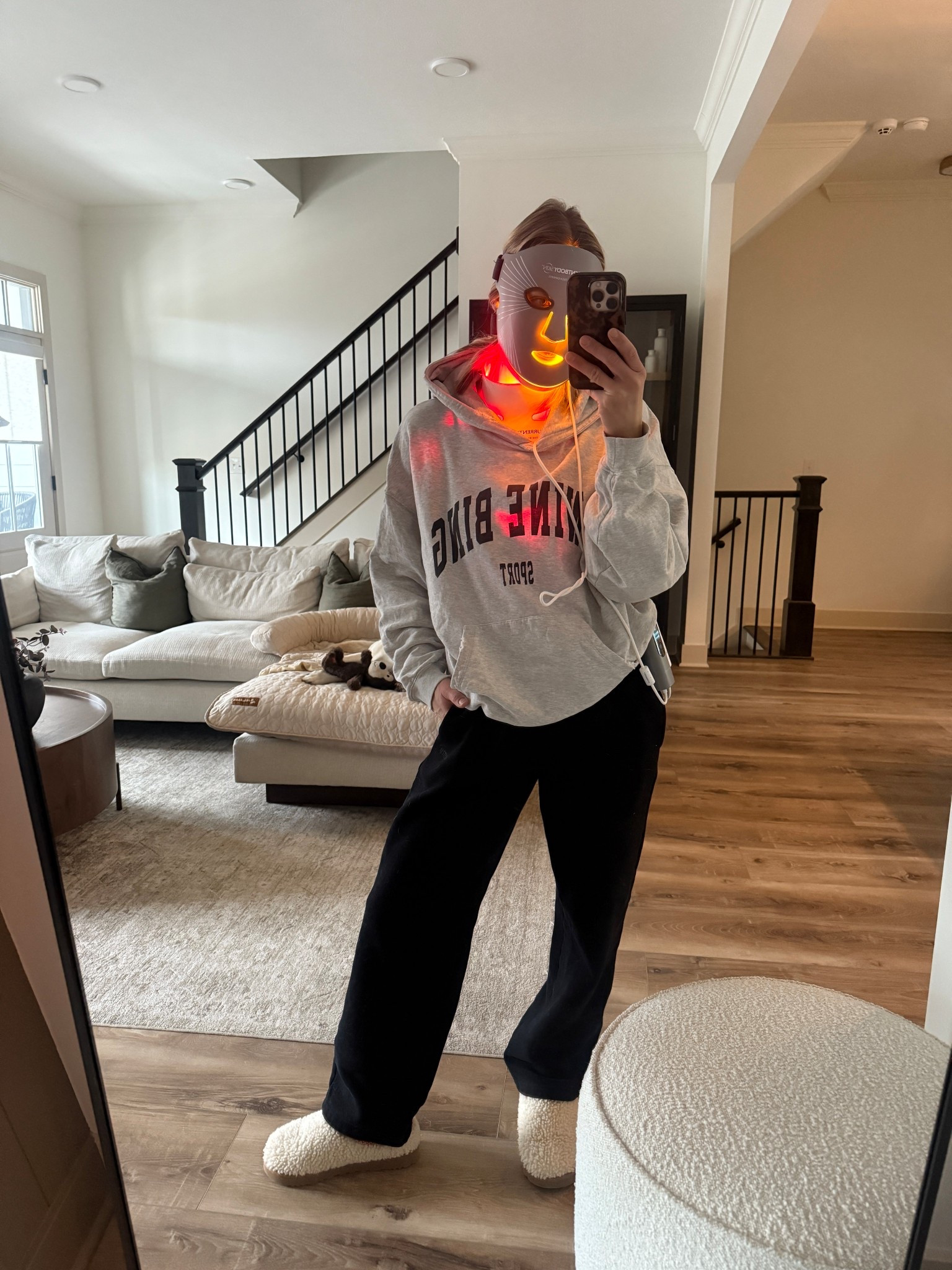 Wearing small sweatshirt, small fleece pants, socks/slippers tts 

Mask Code: LINDSEY10

#LTKBeauty #LTKselfcare #LTKmorningroutine