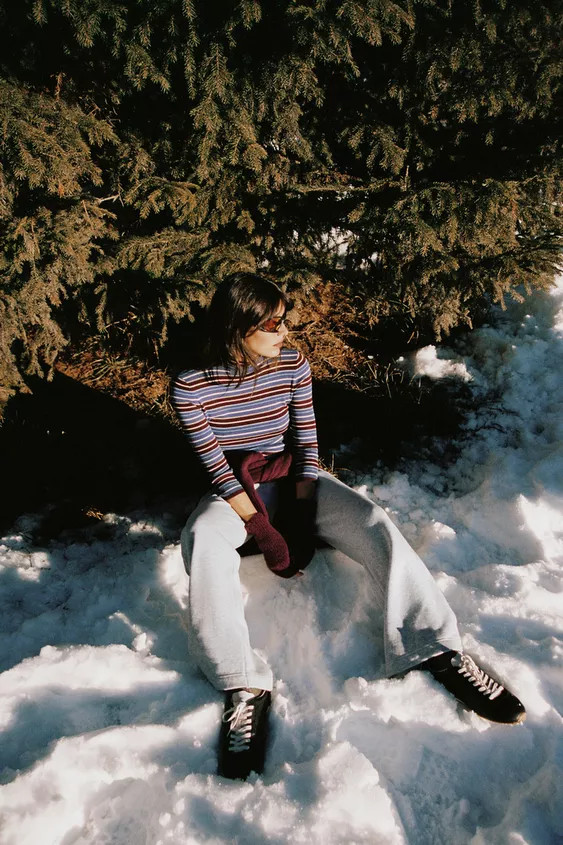 WIDE-LEG PLUSH TROUSERS | Zara UK