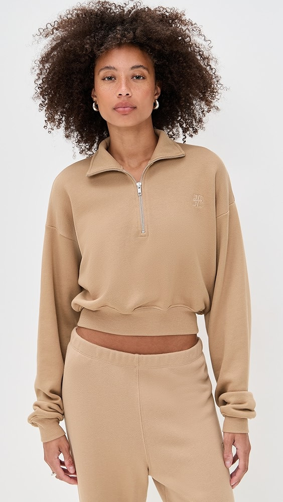 Cropped Half-Zip Sweatshirt | Shopbop