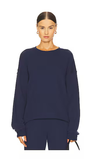 Oversized Crewneck Sweatshirt in Navy | Revolve Clothing (Global)
